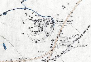 The area around Cainhoe Castle in 1883